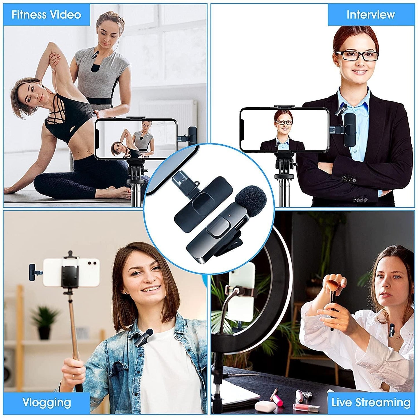 Hi-Res High Quality Noise Cancelling Wireless Microphone