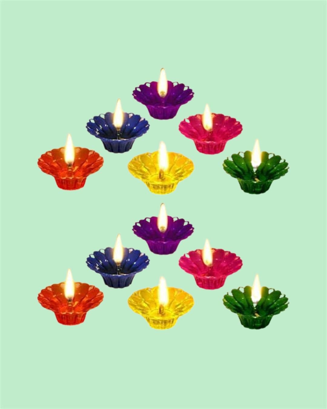 3D Diya 12-Piece Set – Light Up Diwali with Color, Culture & Class