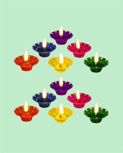 3D Diya 12-Piece Set – Light Up Diwali with Color, Culture & Class
