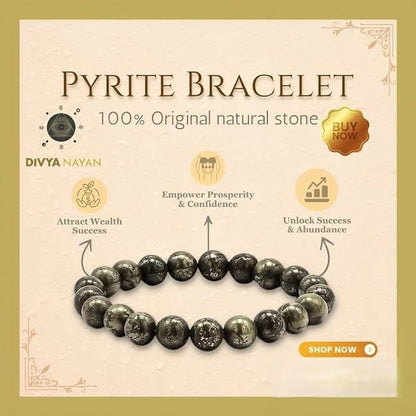 Pyrite Unisex Money Magnet Bracelet – Wear Wealth, Attract Fortune