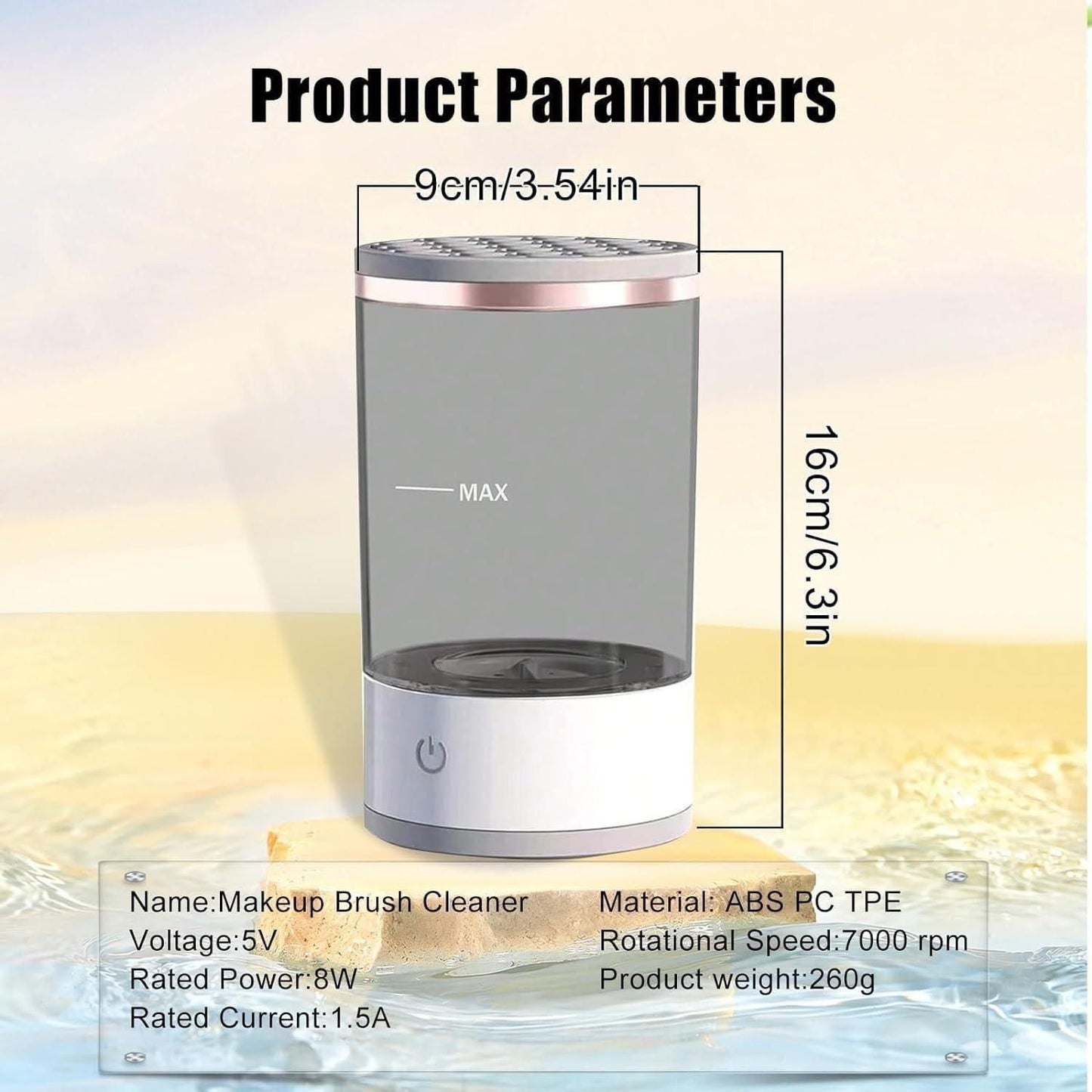 Electric Cosmetic Brush Cleaner