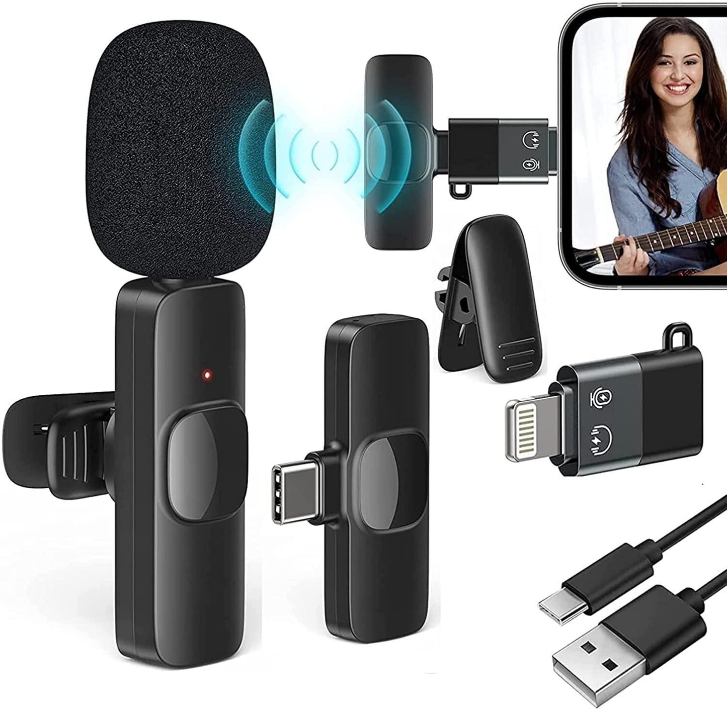 Hi-Res High Quality Noise Cancelling Wireless Microphone